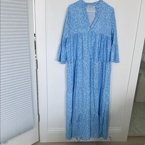MISSLOOK Light Blue Patterned maxi Dress